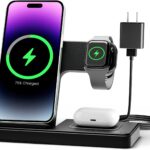 Wireless Charger iPhone Charging Station: 3 in 1 Charger Stand Multiple Devices for Apple - iPhone 16e 16 15 14 Pro Max 13 12 11 - Watch 10 9 8 7 6 5 4 3 2 SE and Ultra Series - Airpods 4 3 2 Pro