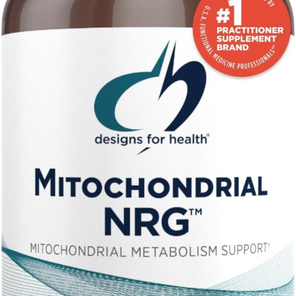 Designs for Health Mitochondrial NRG - Support Cellular Vitality + Metabolism - Mitochondria Energy Supplement with Alpha Lipoic Acid, Trans Resveratrol + Curcumin Powder (120 Vegan Capsules)