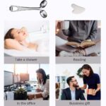 Yeamon Face Massager, Metal Face Roller Gua Sha Massage Tool for Face Neck Eye Body Skin Care, Facial Roller Gifts for Mom, Her, Women and Girl - Image 7