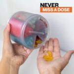 Monster Supplement Medication Pill Dispenser with 10 Adjustable Compartments - Extra Large Pill Bottle - Easy to Dispense (Monster Fit 10) - Image 2