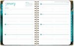 HARDCOVER 2025 Planner, 8.5"x11": 14 Months (November 2024 - December 2025), Daily Weekly Monthly Planner, Yearly Agenda, Bookmark, Pocket Folder and Sticky Note Set (Teal Gold Marble) - Image 4