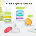 AUVON Stackable Pill Organizer for Flexible Use, Extra Large Weekly Pill Case with Efficient Filling Design, Colorful Pill Box 7 Day Easy to Track, Pill Container for Medications, Vitamins, Fish Oils - Image 2