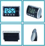 Talking alarm clock for Visually Impaired - Large Numbers Desk Clock - Day Clock for Seniors - Battery Operated Large Display , Digital Clock, Digital (Silver) - Image 5