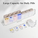 Weekly Pill Organizer Magnetic, Travel Pill Case, Once Daily Medication Dispenser, Easy Medication Management Travel, & Daily Pill Storage - Image 6