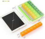 AUVON Monthly Pill Organizer Moistureproof, Large 28 Days Pill Case with Removable 4 Weeks Pill Box Rows, Travel-Friendly Pill Container for Fish Oils, Vitamins, Supplements and Medications - Image 6