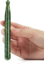 Jade Trigger Point Acupressure Gua Sha Massage Acupuncture Pen, Natural Healing Jade Stone Full Body Relax Self Massage Deep Soft Tissue Tool, Reduce Muscle Soreness and Pain Relief - Point End