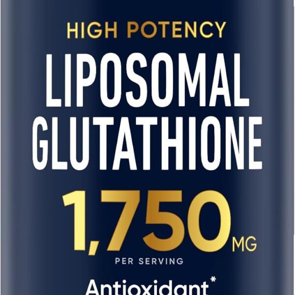 Liposomal Glutathione Supplement 1000MG + 750MG- Glutathione Liposomal with VIT C + Phospholipid Antioxidant Complex - Liver Detox and Immune Support Supplement - 120 Caps - Powder&Liquid Alternative