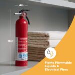 First Alert HOME1 Rechargeable Standard Home Fire Extinguisher UL Rated 1-A:10-B:C, Red - Image 6
