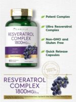 Carlyle Resveratrol Supplement 1800mg | 180 Capsules | Non-GMO & Gluten Free | Potent Complex - Image 3
