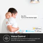 Kasa Apple HomeKit Smart Light Switch KS200, Single Pole, Neutral Wire Required, 2.4GHz Wi-Fi Light Switch Works with Siri, Alexa and Google Home, UL Certified, No Hub Required, White - Image 4