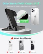 Wireless Charger iPhone Charging Station: 3 in 1 Charger Stand Multiple Devices for Apple - iPhone 16e 16 15 14 Pro Max 13 12 11 - Watch 10 9 8 7 6 5 4 3 2 SE and Ultra Series - Airpods 4 3 2 Pro - Image 3