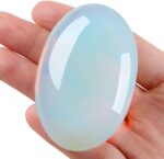 LAIDANLA Opal 2.4" Large Palm Stone Healing Crystals Natural Gemstones Calming Effects Energy Balancing Reiki Polished Worry Stone Cleansing Protection Anxiety Stress Relief Therapy 1PC - Image 2