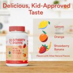 SmartyPants Kids Multivitamin Gummies: Omega 3 Fish Oil (EPA/DHA), Vitamin D3, C, Vitamin B12, B6, A, K & Zinc for Immune Support, Biotin, Gluten Free, Three Fruit Flavors, 120 Count (30 Day Supply) - Image 6