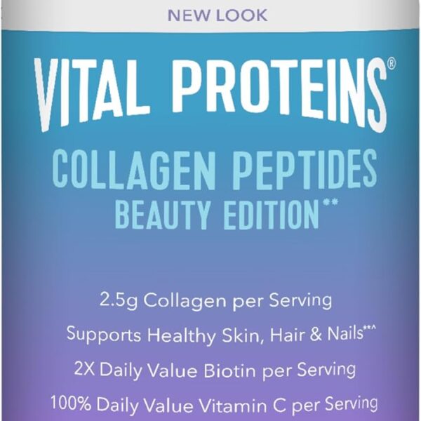 Vital Proteins Collagen Peptides Beauty Edition Capsules, 2.5g of Collagen Per Serving with Biotin and Vitamin C, 30 Servings