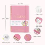 Fitness & Food Journal for Women, Undated 150-day Workout & Wellness Planner with Measuring Tape, Pink Weight Loss Journal for Setting Goals Tracking Exercise Training Diet Progress (9.5’’*7’’) - Image 6