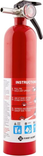 First Alert HOME1 Rechargeable Standard Home Fire Extinguisher UL Rated 1-A:10-B:C, Red - Image 2