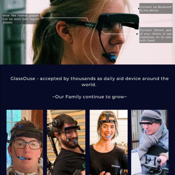 Assistive Technology Services Glassouse V1.4 New Wireless Bluetooth Wearable Hands Free Mouse for Gamers, People with Disabilities & Others!!!