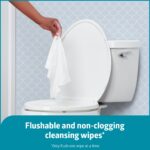 Medline ReadyFlush Flushable Wipes (60 Wipes per Tub), Scented, Biodegradable Flushable Incontinence Wet Wipes for Adults with Aloe, Hypoallergenic & pH-Balanced Personal Cleansing Cloths - Image 2