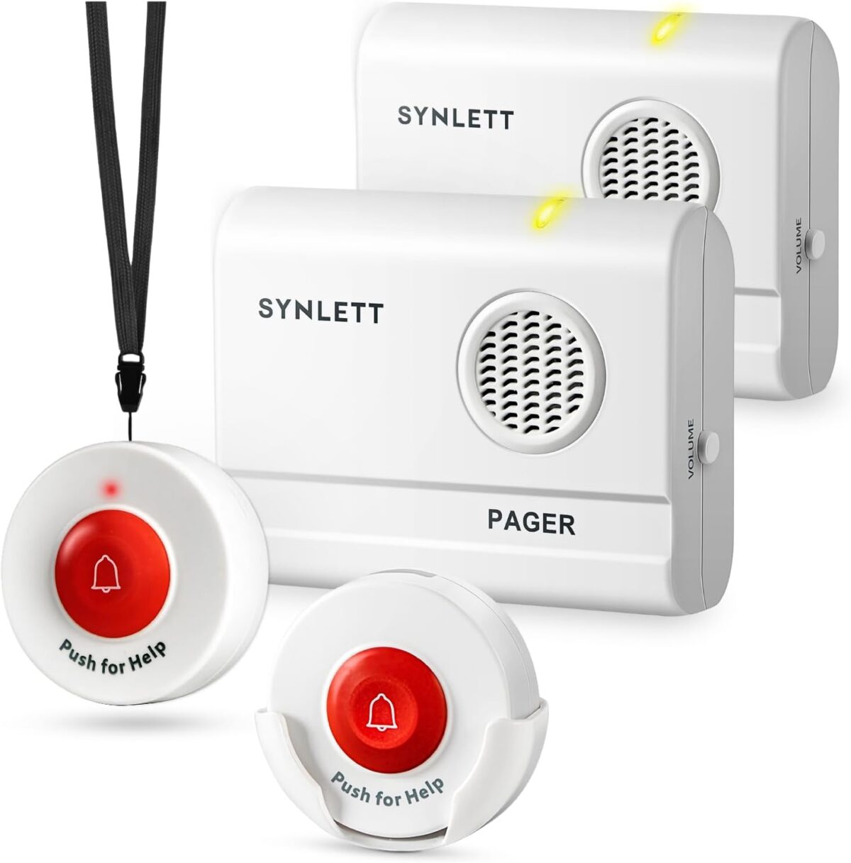 Caregiver Pager Call Button Wireless Call Bell Alert Buttons for Patients Elderly Seniors Home Portable Nurse Call System Bed Alarm Fall Prevention Emergency - Image 1