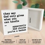 Funny Cancer Warrior Gifts for Women Men, Birthday Gifts for Cancer Patients Inspirational Cancer Survivor Gifts, Cancer Support Fighter Encouragement Gifts, Cancer Humor, Wooden Box Sign - Image 2