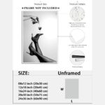 WKNJVBF High Heels Cocktail Print Black and White Alcohol Wall Art Bar Cart Print Vintage Bar Decor Feminist Print Printable Digital Download Wall Art Decor Print Picture Poster Unframed16x24inch - Image 2