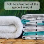 Wanderlight Microfiber Travel Towel – Quick Dry, Compact, Lightweight, Sand Free, Eco-conscious – Perfect for Beach, Camping, Backpacking, Sports, Gym, Yoga (Blush Palms, Large) - Image 6