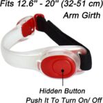 Premium LED Light Up Armband, Reflective Adjustable Wearable Silicone Running Belt Strap/Waterproof Glow in The Dark for Running Jogging Walking Cycling Concert Camping Outdoor Sports - Image 5
