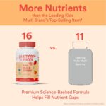 SmartyPants Kids Multivitamin Gummies: Omega 3 Fish Oil (EPA/DHA), Vitamin D3, C, Vitamin B12, B6, A, K & Zinc for Immune Support, Biotin, Gluten Free, Three Fruit Flavors, 120 Count (30 Day Supply) - Image 4