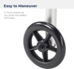 Drive Medical 10233 Clever Lite Foldable Rollator Walker, Gray - Image 6