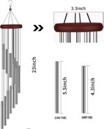 4 Pack Wind Chimes for Outside, Sympathy Wind Chimes Outdoor Clearance with 12 Aluminum Alloy Tubes and Hook, Memorial Wind Chimes Gift Decoration for Home, Patio, Garden, Outdoor - Image 2