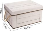 Livememory Memory Box for Keepsake, Decorative Storage Boxes with Lids and Handles for Storage, Decorative - L15.7 x W11.8 x H7.9 In (Not Made of Wood, 2 Pack) - Image 4