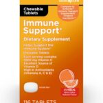 Amazon Basic Care Immune Support Citrus Chew Tablets, 116 Count