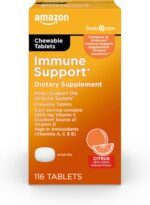 Amazon Basic Care Immune Support Citrus Chew Tablets, 116 Count