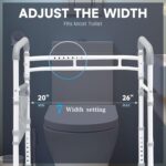 Toilet Safety Rails-Adjustable Toilet Safety Frame, FoldableTtoilet Support Rails with Handles, Heavy Duty Toilet Handles for Elderly, Seniors, Handicap & Disabled-Fits Most Toilets - Image 2