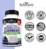 Elderberry with Zinc and Vitamin C for Adults - Immune Support Vitamins for Women and Men Natural Elderberries Black Sambucus Capsules - Immune Defense Multiminerals Supplement, Gluten-Free, 60 Ct - Image 7