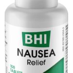 BHI Nausea Natural Relief 7 Multi-Symptom Homeopathic Active Ingredients Help Relieve Nausea, Vomiting, Bloating & Indigestion Non-Drowsy Remedy Soothes Discomfort for Women & Men - 100 Tablets