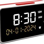 Talking Clock - Extra Loud Time and Date - for Elderly, Dementia, Hearing or Visually Impaired Seniors - Easy to Use Speaking Help - Clear Neutral Male Voice