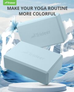 Trideer Yoga Block, Soft Non-Slip Surface Premium Foam Blocks, Supportive, Lightweight, Odor Resistant, Yoga Accessories for Pilates Meditation General Fitness Stretching Toning - Image 2