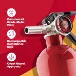 First Alert HOME1 Rechargeable Standard Home Fire Extinguisher UL Rated 1-A:10-B:C, Red - Image 4