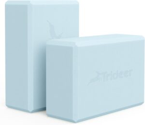 Trideer Yoga Block, Soft Non-Slip Surface Premium Foam Blocks, Supportive, Lightweight, Odor Resistant, Yoga Accessories for Pilates Meditation General Fitness Stretching Toning