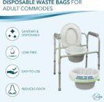 Bedside Commode Liners for Portable Toilet Chair Bucket and Bedpan | Value Pack of 48 Disposable Waste Bags for Adults in Medical Care | Universal Fit Portable Toilet Liners - Image 2