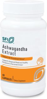 Klaire Labs Ashwagandha Extract 300mg - Ashwagandha Supplement to Promote Memory, Cognitive Function & Healthy Stress Response - Hypoallergenic Ashwagandha Root Extract (60 Capsules)