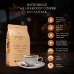 Lifeboost Cognition Adaptogenic Mushroom Coffee - Lions Mane & Chaga Nootropic Coffee - Great Tasting Medium Organic Coffee - Increase Energy, Boost Focus & Immune Support - 12 oz Bag - Ground - Image 6
