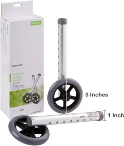 McKesson Universal Walker Wheels, Adjustable, 5 in Caster Wheels, 1 Pair - Image 2