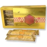 Large 12 Pack of Natural Honey Pack Enriched with Natural Jelly - Bee Pollen from Ginseng Blossoms & Herbs, Full Box of 20G Honey Sachets