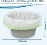 Bedside Commode Liners for Portable Toilet Chair Bucket and Bedpan | Value Pack of 48 Disposable Waste Bags for Adults in Medical Care | Universal Fit Portable Toilet Liners - Image 4