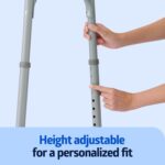 Medline Lightweight Junior/Lower Height Folding Walker with 5” Wheels - Image 4