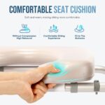 OasisSpace Raised Toilet Seat with handles-400lbs Heavy Duty Commode Chair with Safety Frame, Adjustable Stand Alone Elongated risers with arms for Elderly, Handicap, Disabled - Image 4