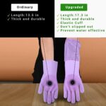 Dog Washing Gloves, Pet Grooming Gloves with Soft Brushes, Bathing and Massaging for Dogs and Cats, Silicone Heat Resistant Cleaning Gloves with High-Density Teeth (Purple) - Image 5