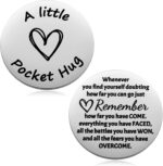 MIXJOY Little Pocket Hug Keepsake Long Distance Gifts for Friends BFF Bestie, Encouragement Cancer Survivor Recovery Gifts, Thinking of You Token, Double Sided
